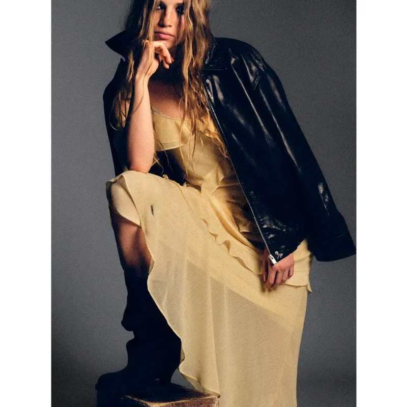 Verão novo estilo de férias f retalhos camada interna decorativa com decote em v vestido de alça casual em forma de x ...