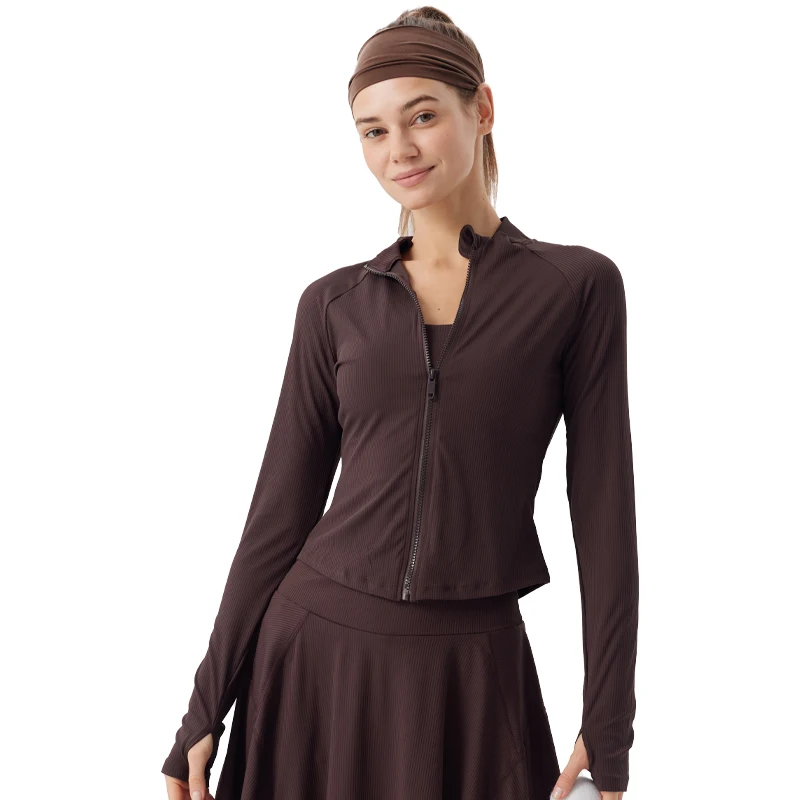 

Women Jacket Quick-drying Sport Coat Women Sun Protection Tight Yoga Wear Long Sleeve Training Running Fitness Jacket Zipper