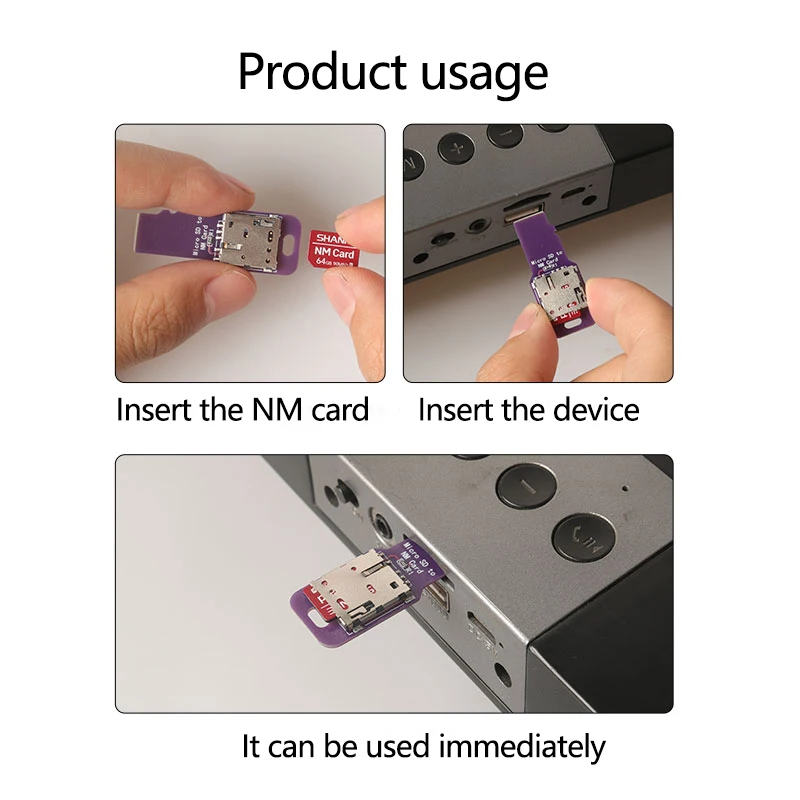 Adecuado para placas adaptadoras de tarjeta TF a NM, fundas de tarjeta de prueba de disipación de calor de tarjeta nano de conversión de extensión externa para TF