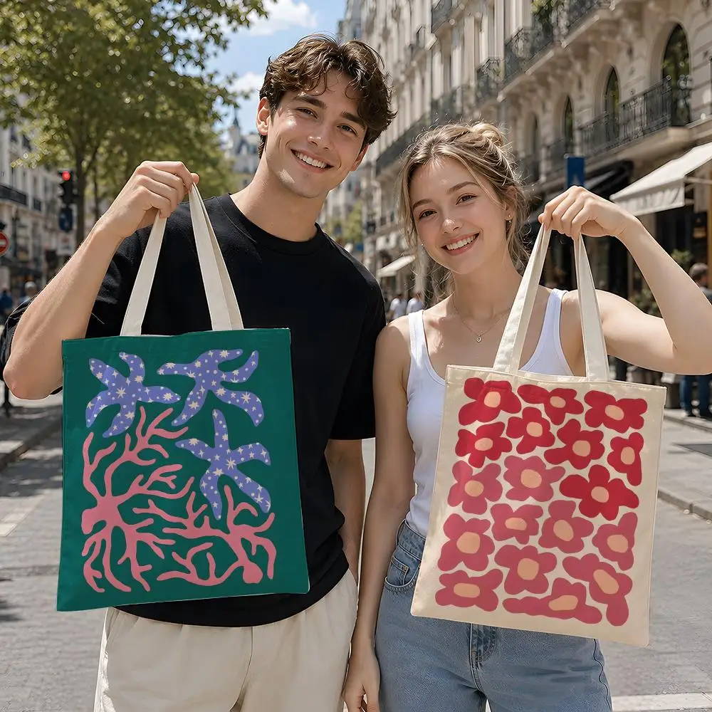 Artist L-Liv L-Lee Sacs de rangement réutilisables en toile, adaptés à l'école, aux cours, aux déplacements, aux courses, comme cadeaux