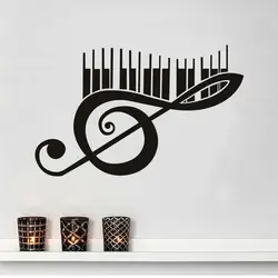 Large Size Piano Music Note Wall Decals Vinyl Removable Art Murals Creative Wall Stickers Home Decor Living Room Wholesale