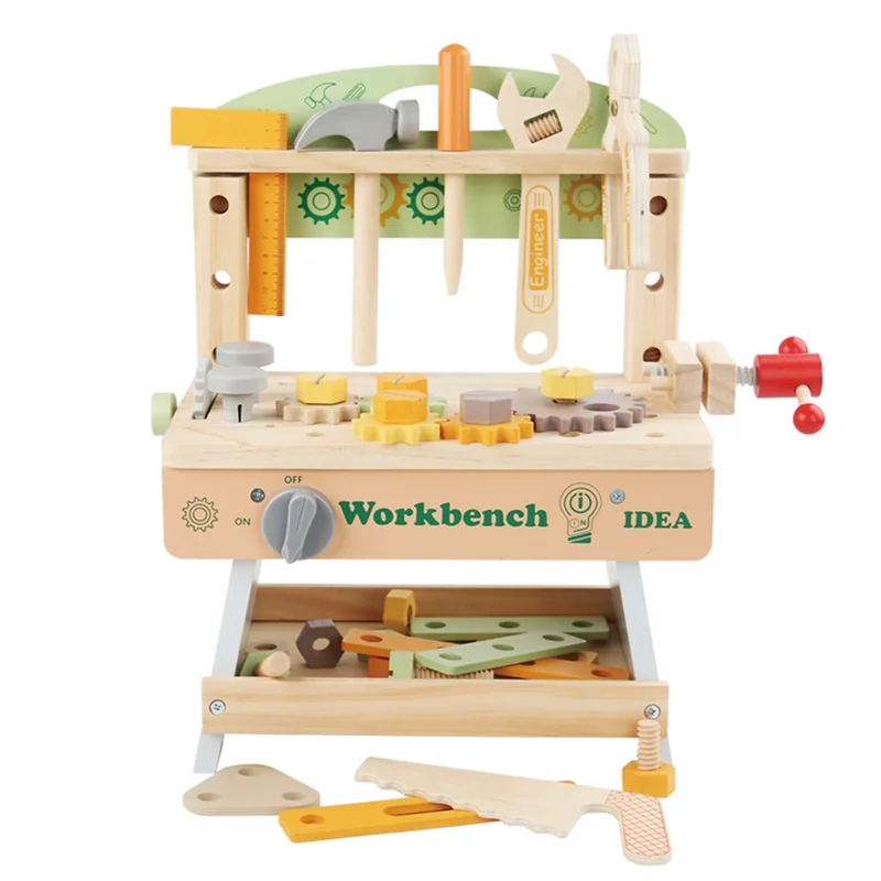 Educational Construction For Kids Ages 3-5, For Kids Tool Bench, Toddlers Wooden Tool Bench Pretend Play Gift