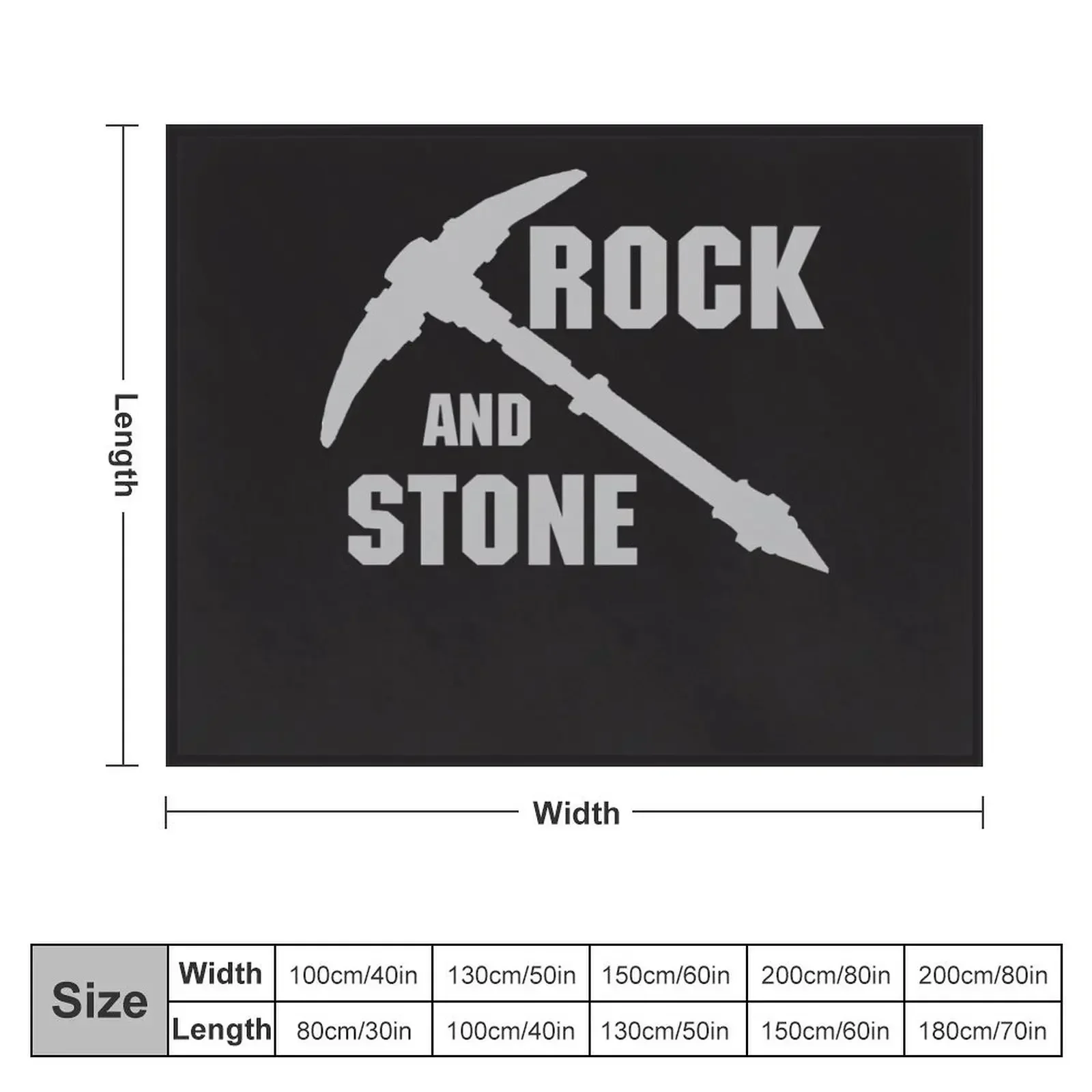 Rock and Stone! - Grey Throw Blanket sofa bed Blankets For Sofas For Decorative Sofa Blankets