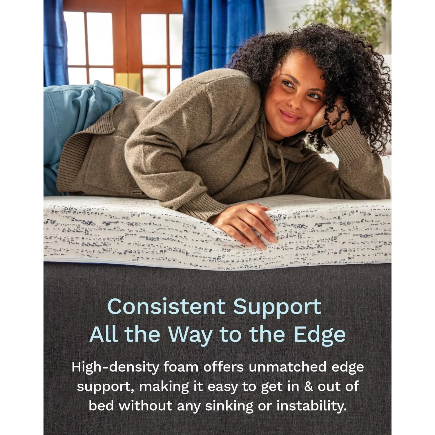 Topper de colchão de espuma viscoelástica de 3 polegadas Queen - Select Almofada de colchão ventilada de alta densidade - Capa de rayon removível premium