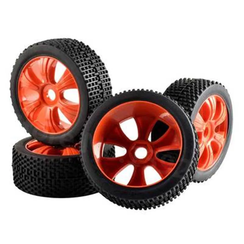 4 ชิ้น RC 1/8 Off Road Buggy รีโมทคอนโทรลรถยางล้อ/ยาง/ยาง 112 มิลลิเมตร * 43 มิลลิเมตรอะแดปเตอร์หกเหลี่ยม 17 มิลลิเมตรสําหรับ Nitro Power Baja HSP