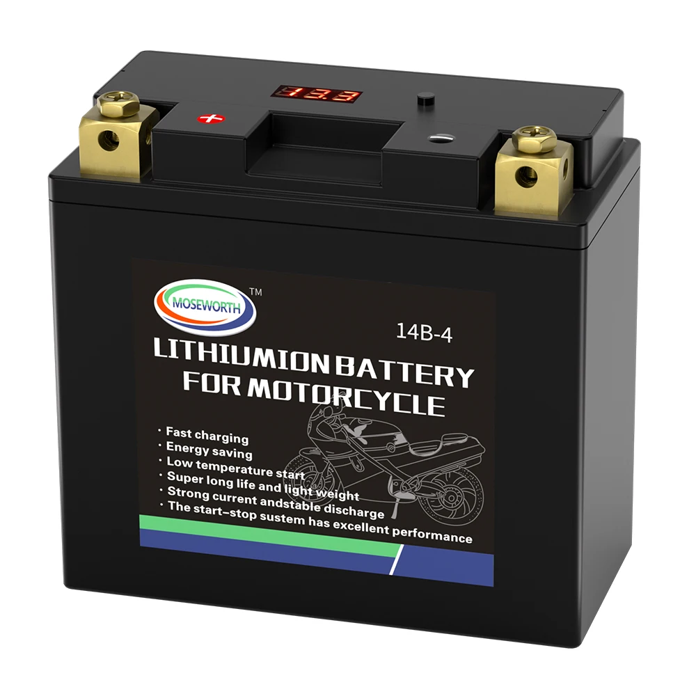 

12B-4 Lithium LiFePO4 Motorcycle Battery 12V 8Ah 450CCA Rechargeable ATV Batteries Compatible with Honda Kawasaki Suzuki