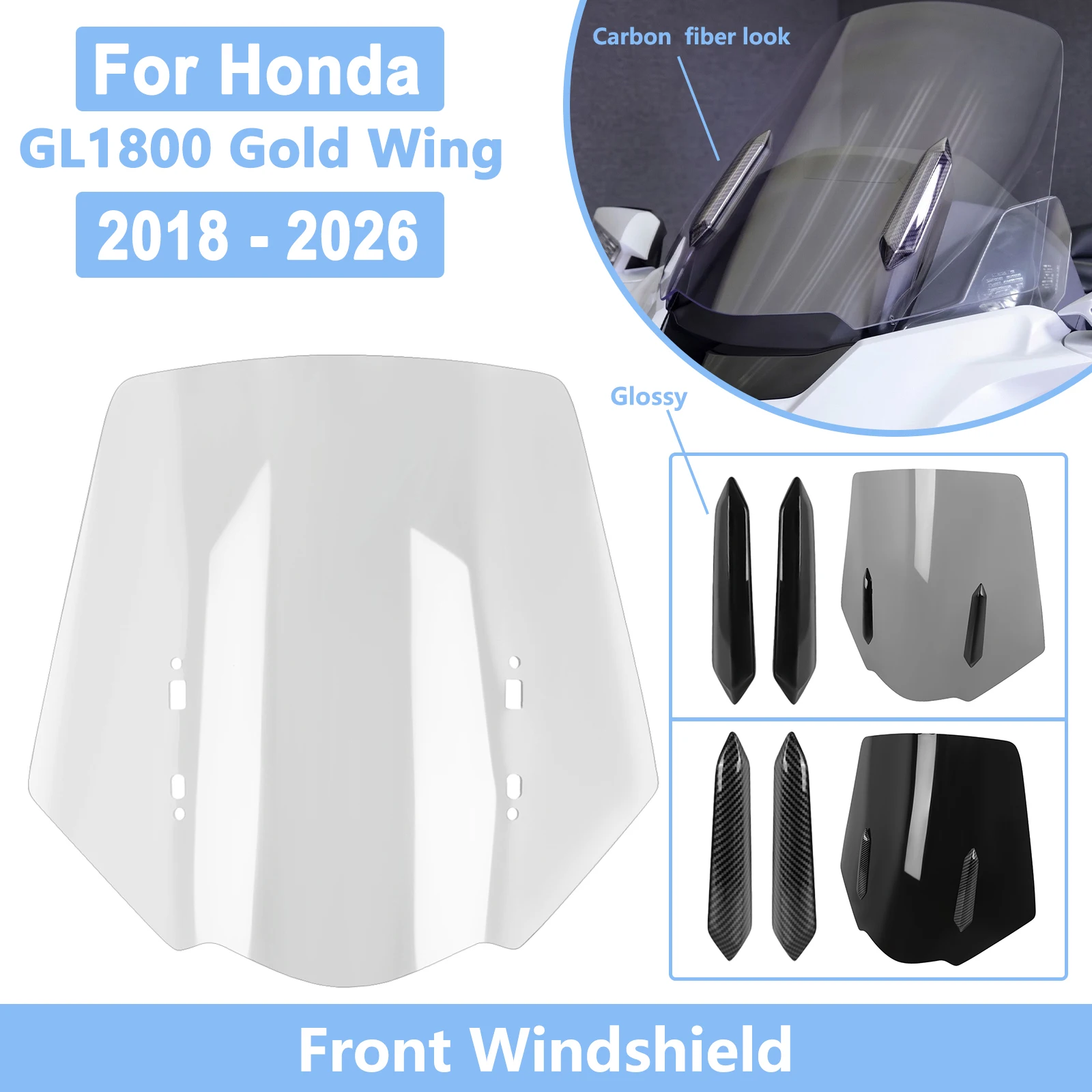 Motorcycle Windshield Cover For Honda GL1800 BD D DA Gold Wing Tour 2018 - 2026 GL 1800 Guard Windscreen Deflector Spoiler Visor