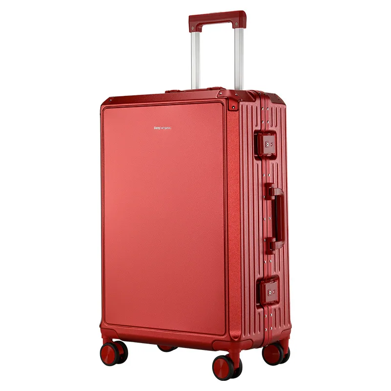 Travel Suitcase Male And Female Aluminium Frame Design Luggage 24-Inch Password Case Universal Wheel Fashion Boarding Bag