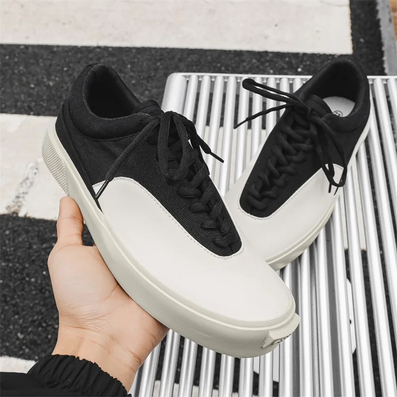 

Trendy outdoor jogging Casual students sneakers ﻿ Newest Color block Low heel Designer Laced up men shoes leisure sports shoes