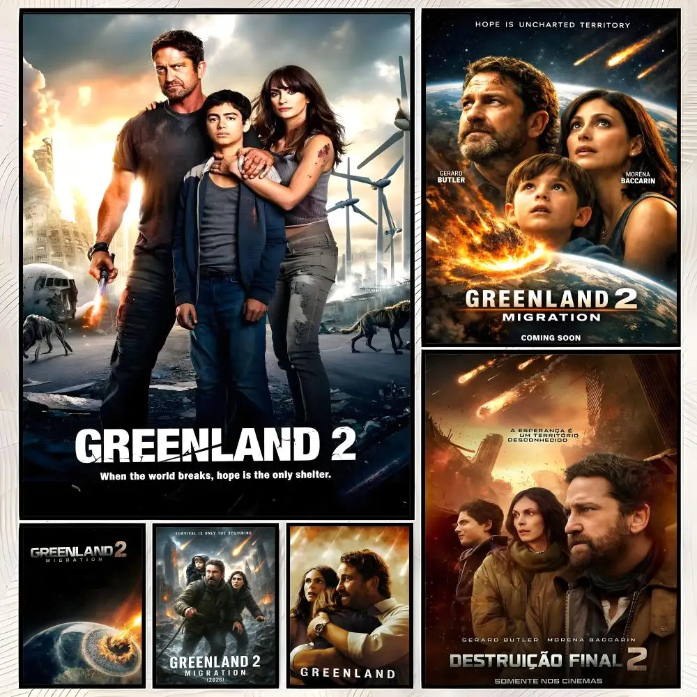 Movie G-Greenland 2 Migration Poster Self-Stick HD PVC Wall Art Poster, Waterproof Decor for Bedroom, Living Room and Home