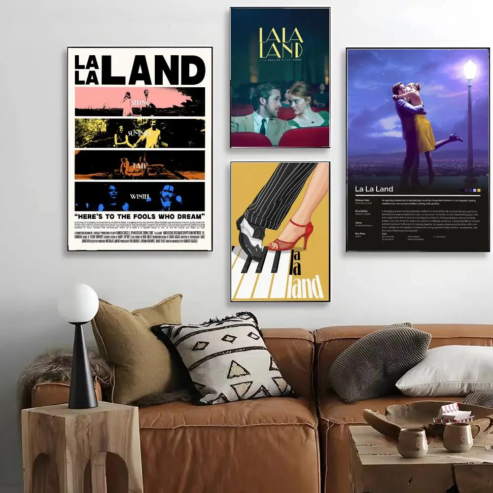 Dreamy Film La La Land Poster HD Art Decorative Wall Art Waterproof Home Décor for Living Room Bedroom Café Stylish Gift