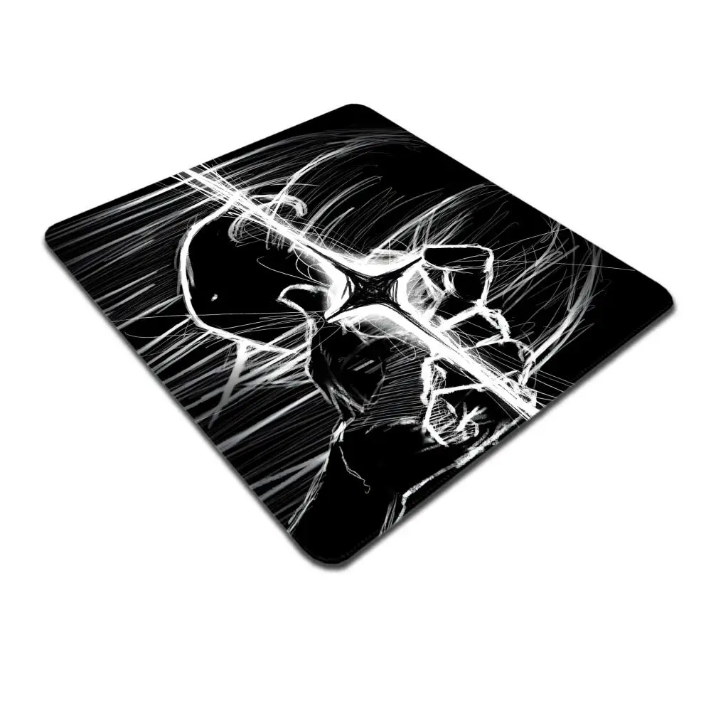 Black White Mousepad Anime Girl Mouse Pad Square Computer Game Table Mats Small Rubber Anti-slip Desk Mat Cute Comic Girls Rug