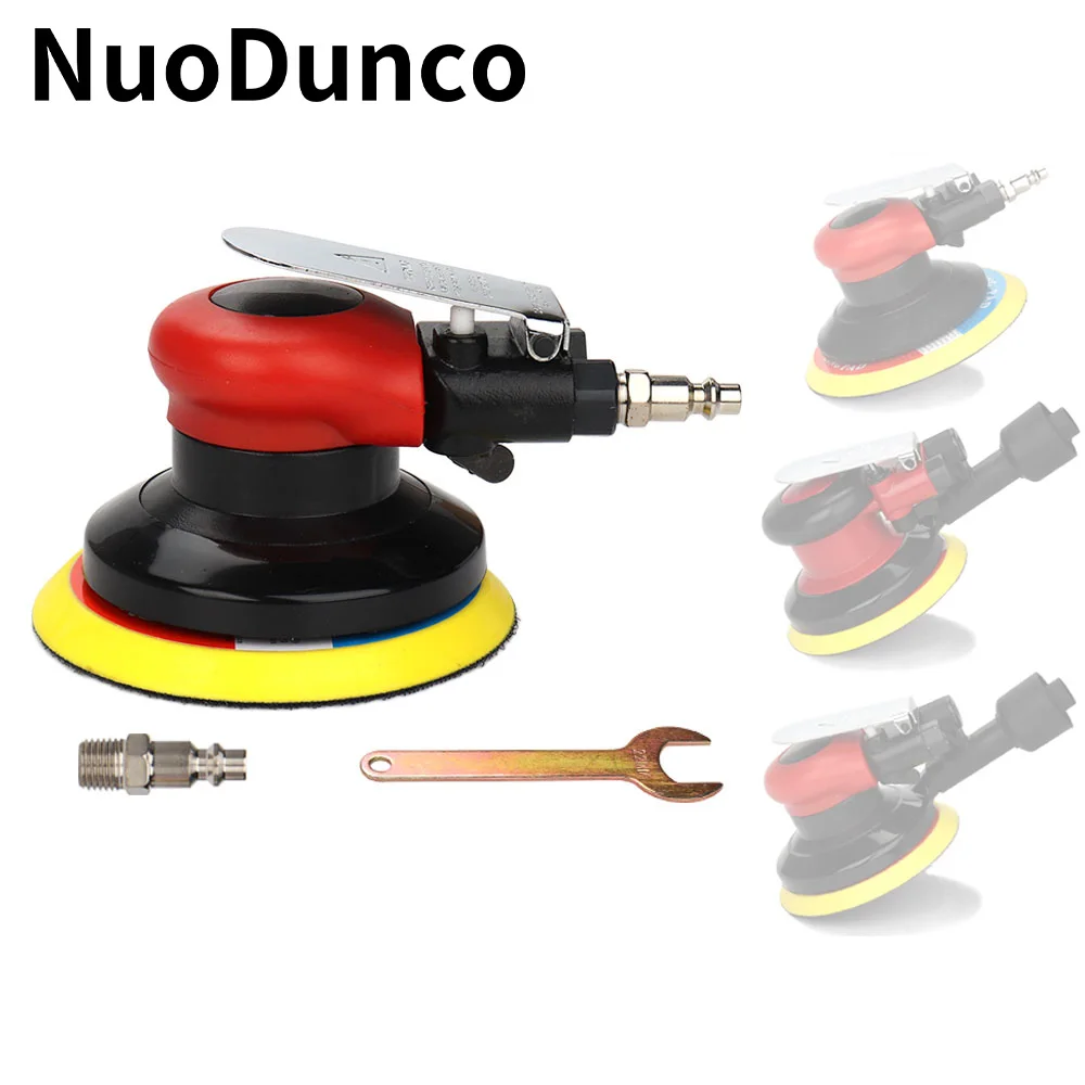 NuoDunco 5 inche /6 inche Pneumatic Orbital Sander Air Polisher 125mm/150mm Vacuum Eccentric Grinding Machine Pneumatic Tools