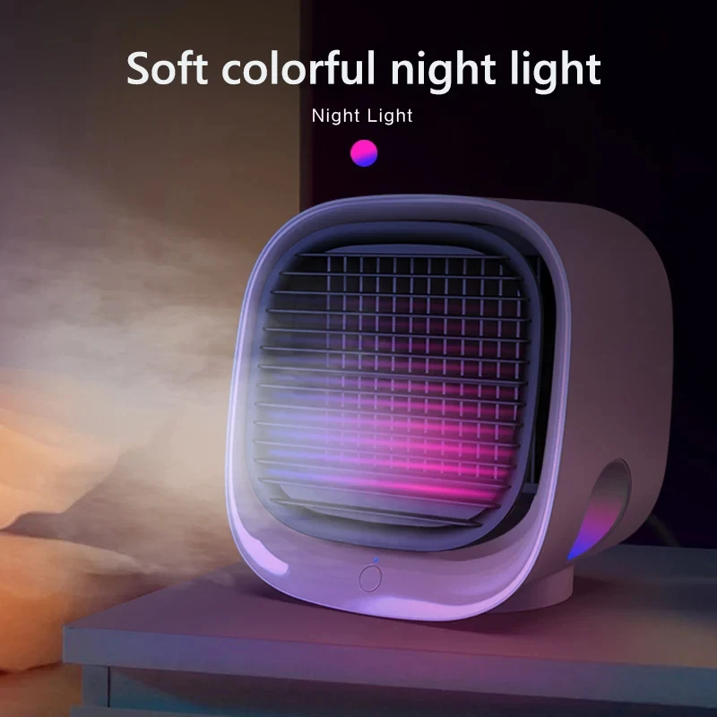 Xiaomi Air Cooler Fan Portable Air Conditioner with Night Light Desktop Multi Function Water Cooling Humidifier Purifier Home