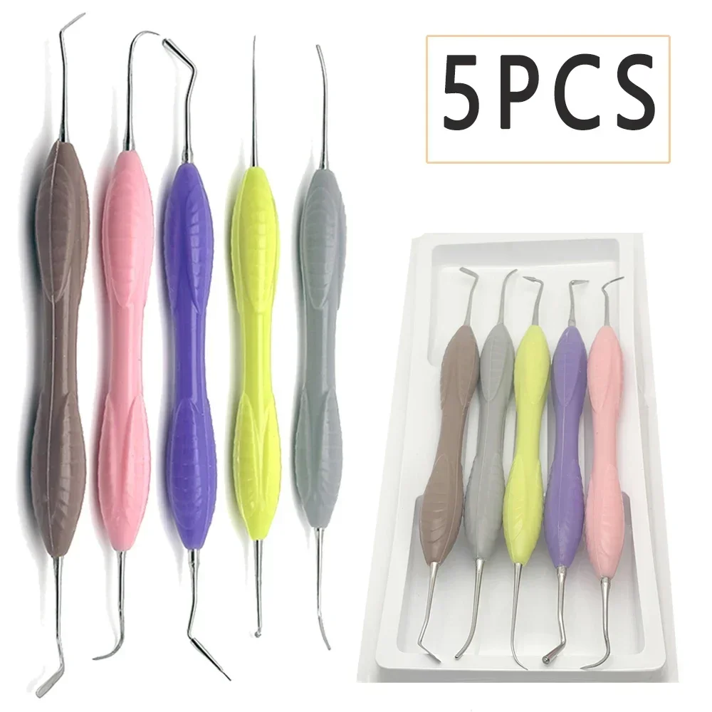 

5Pcs Dental Resin Spatulas Composite Instruments Silicone Resins Filler Dentist Aesthetic Restoration Dental Material Tools