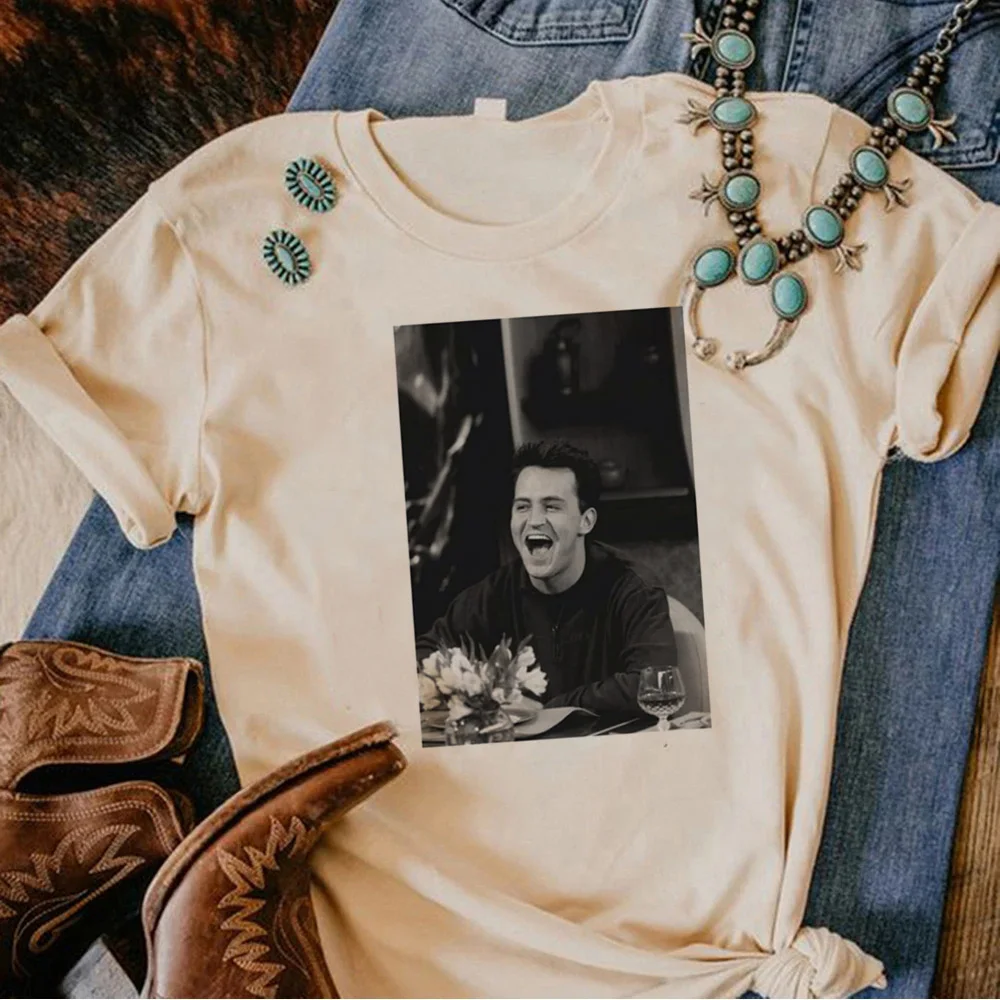 Chandler Bing tshirt women Y2K streetwear designer t shirt female anime funny streetwear clothing