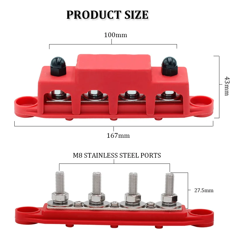250A 4 Stud 3/8\