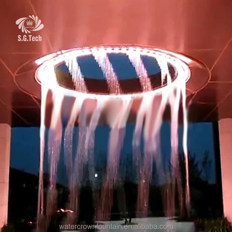 Water Crown High Cost Performance High Quality Professional Commercial Fountain Whole-Set Digital Water Curtain Stainless Steel