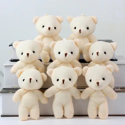 Cute Bear Plush Toys Stuffed Bear Toys Bag Car Key Pendant Kid Girls Toy Birthday Gifts Mini Animal Plush Doll Keychain Key Ring