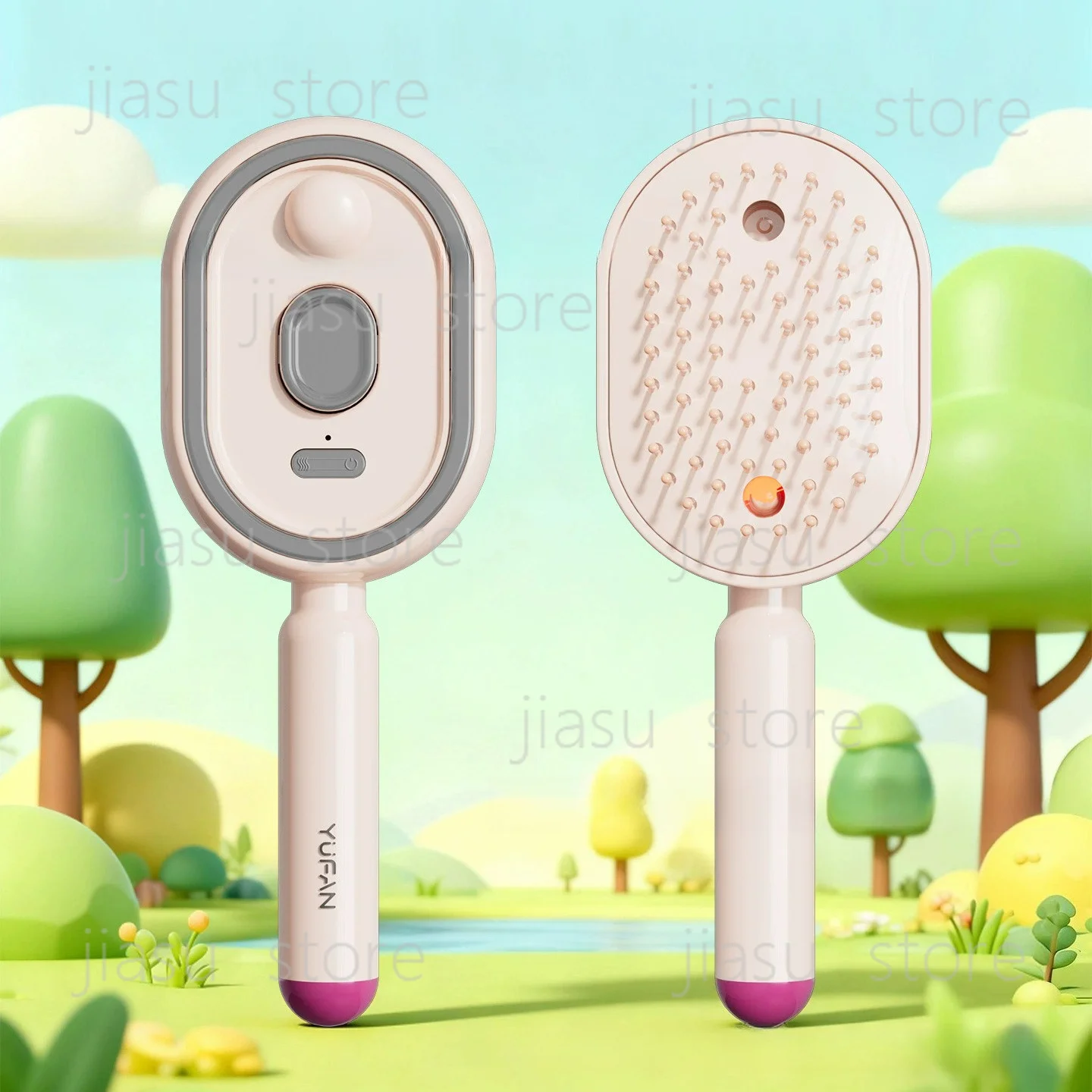 Electric spray  massage comb essential oil atomization care hair comb self-cleaning hair wrap fluffy