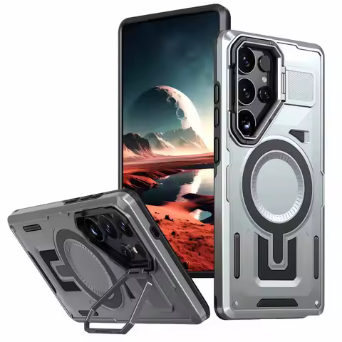 Magnetic Case with Stand For Samsung Galaxy S25 Plus S24 S23 FE S22 Ultra A56 A55 A36 A35 A26 A25 A16 A15 A14 5G A06 A05S A05 4G