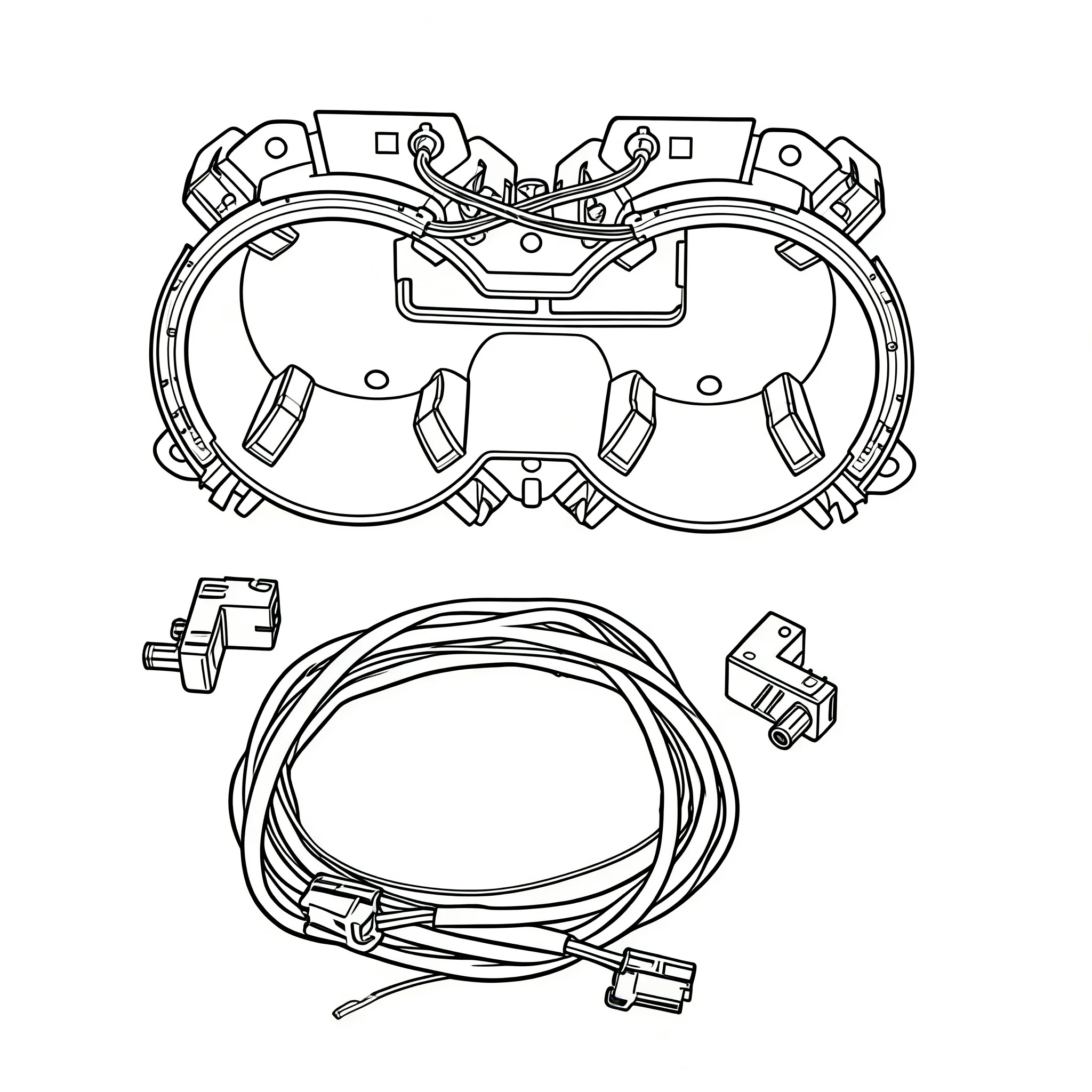 For Audi A4 B9 8W0862533 - Ambient Cup Holder Light Lamp With Install Harness 8W0 862 533
