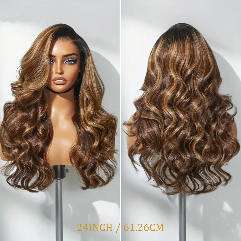 Pelucas delanteras de encaje ondulado para mujeres negras, cabello humano 13x4, peluca rubia miel, cabello humano, pelucas de colores ombré para mujeres
