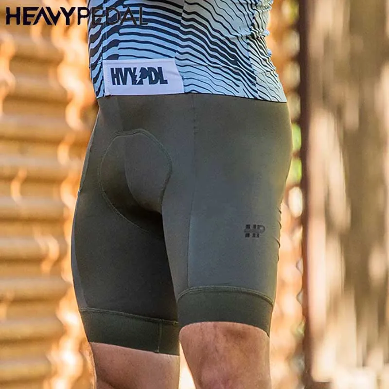 Heavypedal Camo Green Cycling Bib Shorts Men\'s Triathlon Mountain Bike Bicycle Man Under Wear Gel Shorts Summer Men Sport Shorts