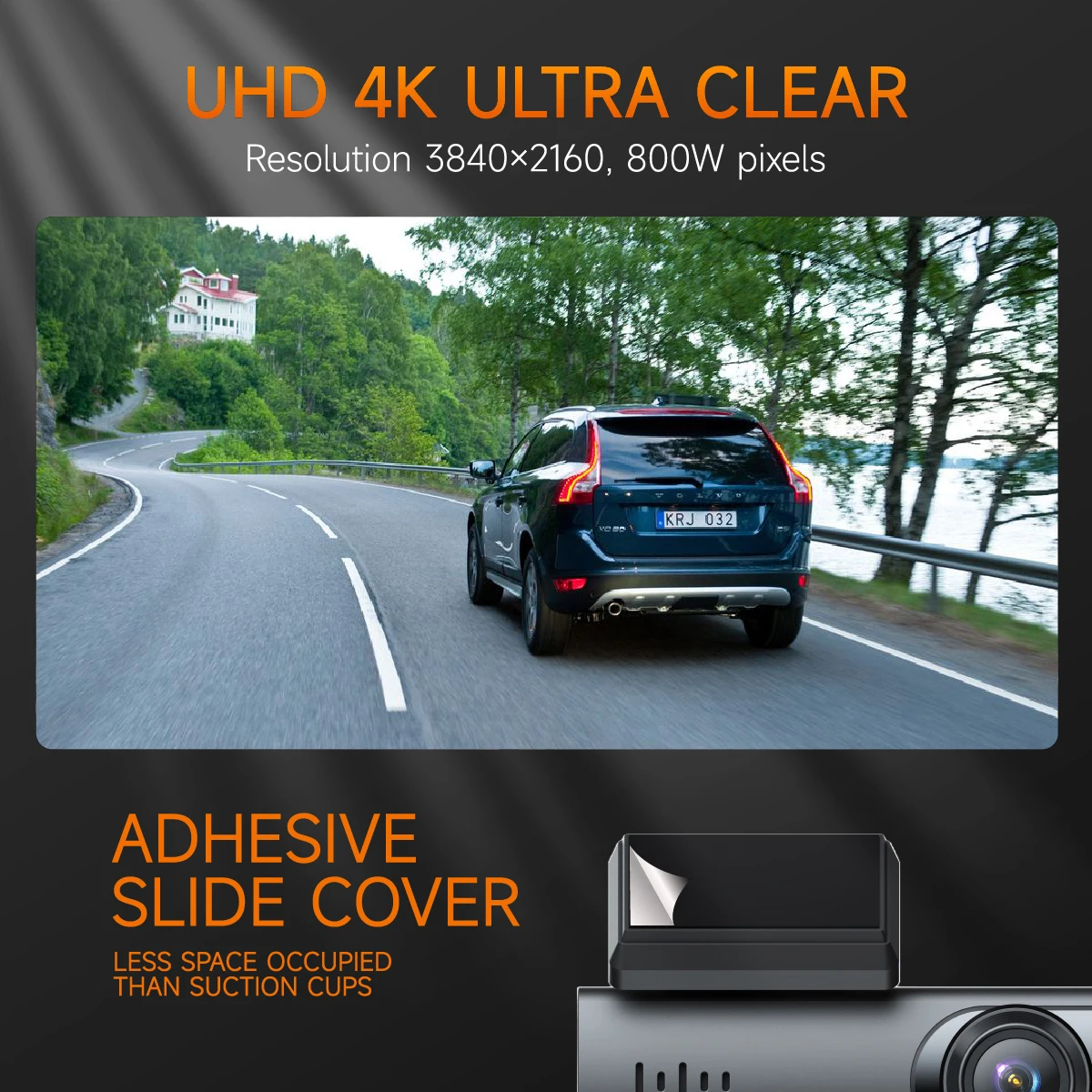 PULSECAM 2K/4K جهاز تسجيل فيديو رقمي للسيارات GPS مسجل سيارة 1440P مسجل فيديو واي فاي/التحكم في التطبيقات اختياري كاميرا خلفية للرؤية الليلية شاشة ركن السيارة