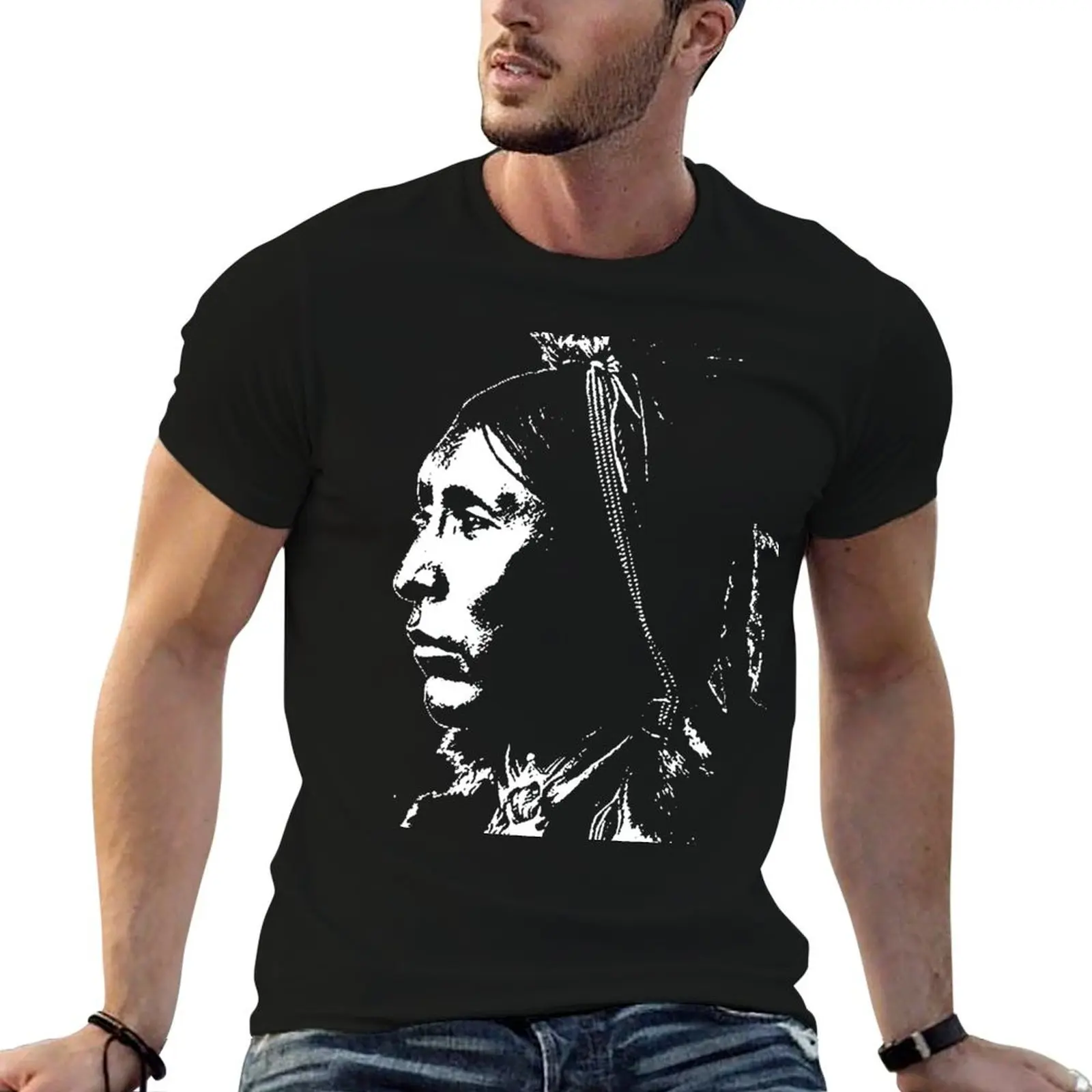 Camiseta Two-Hatchet of the Kiowa, paquete de camisetas de algodón, camisetas gráficas para hombre, camiseta