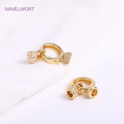 18K Gold Überzogene Perle Verschlüsse Fastener DIY Schmuck Zubehör Intarsien Zirkon Perle Verschlüsse Anschlüsse Für Halskette, Die Entdeckungen