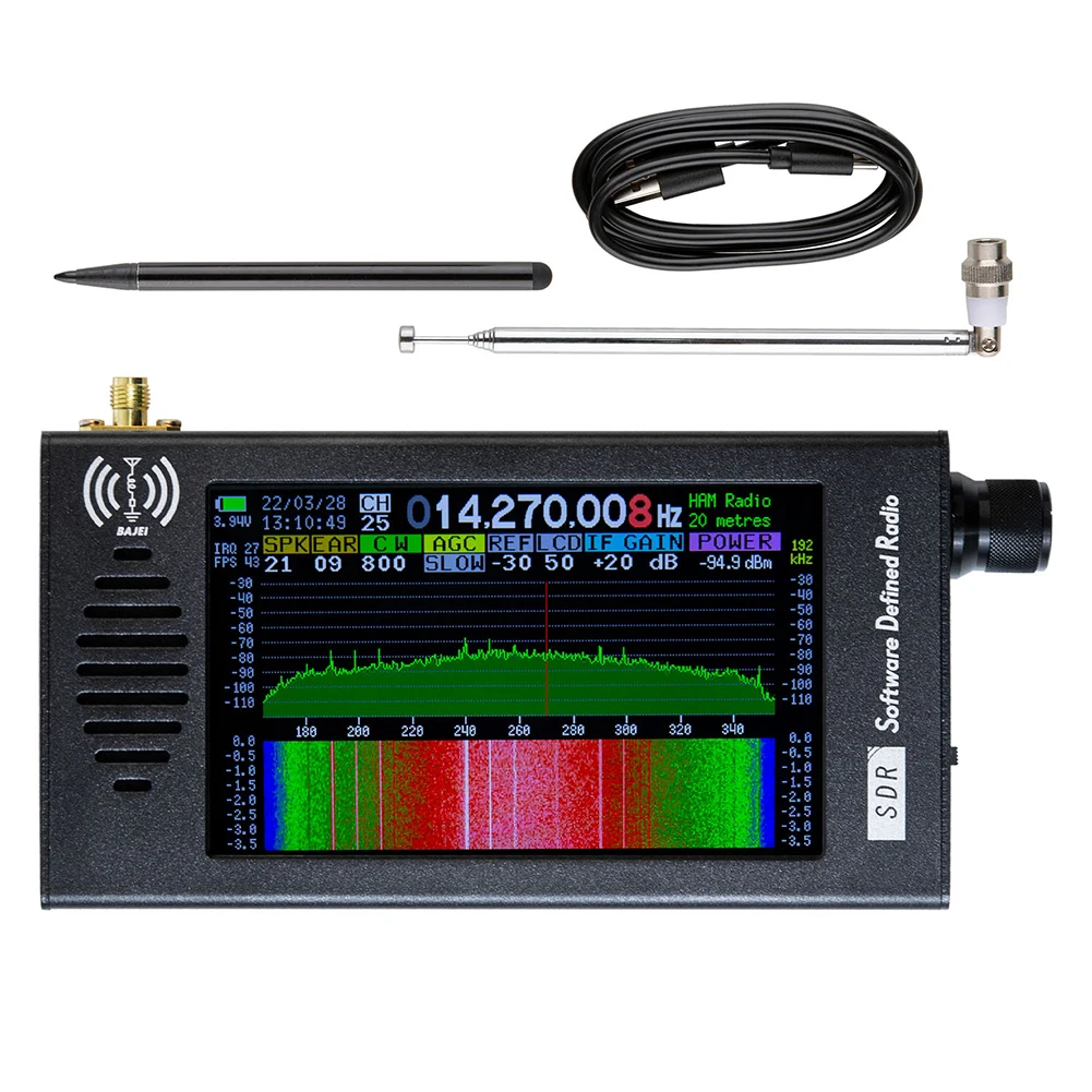 4.3 Inch IPS LCD For DSP Shortwave Radio 100KHz-149MHz AM FM SSB For CW Portable Aluminum Alloy Ham Communication Device