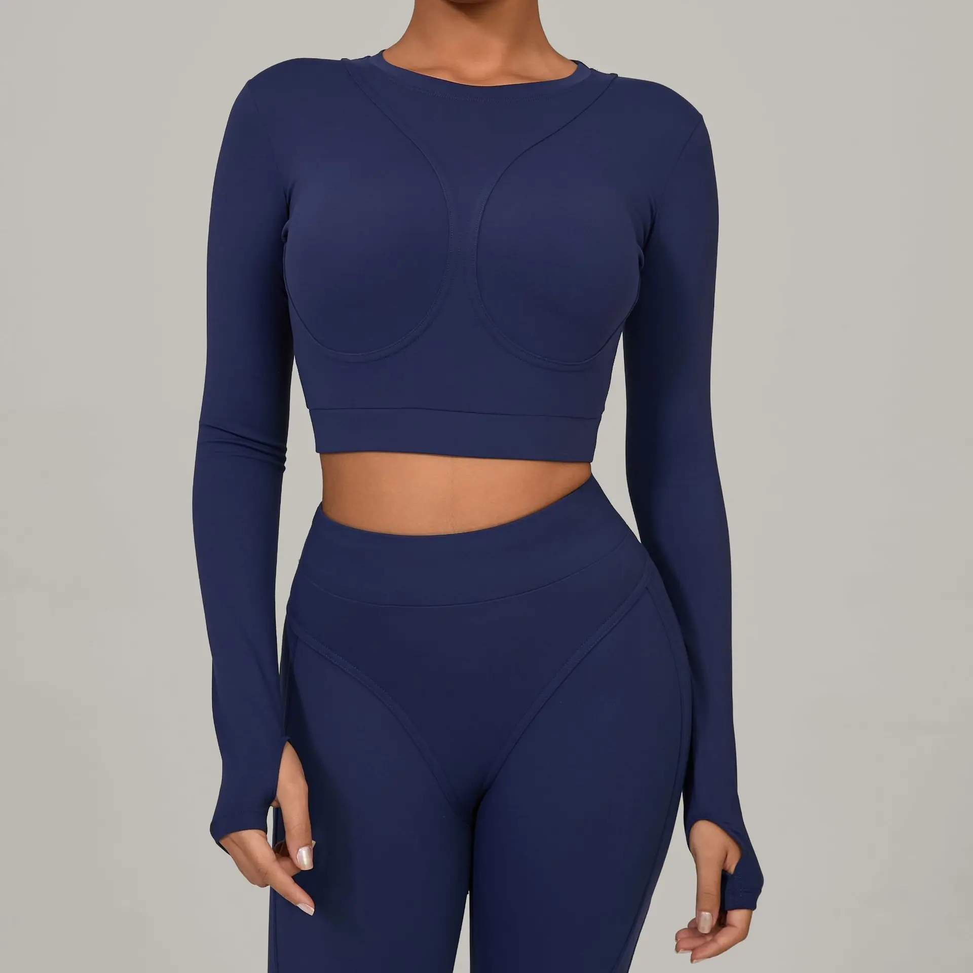 Yoga Shirts Women Crop Top Fitness Long Sleeves Push Up Shirts Women Yoga Sports Gym Clothes Running Quick-drying Workout Tops
