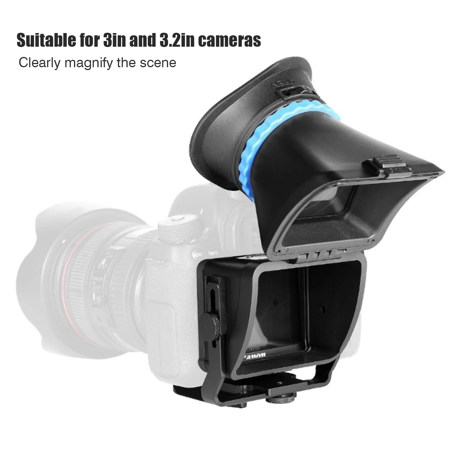 Visor LCD ST‐1 Visor de tela de câmera para câmera filmadora com tela de 3 polegadas / 3,2 polegadas Visor SLR para câmera