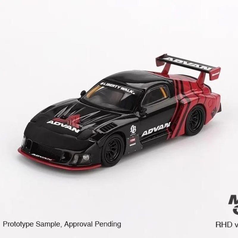 MINI GT 1:64 #976 Lamborghini Contas Countach LPI 800-4 Mazda RX-7 LB ADVAN painted, alloy car model