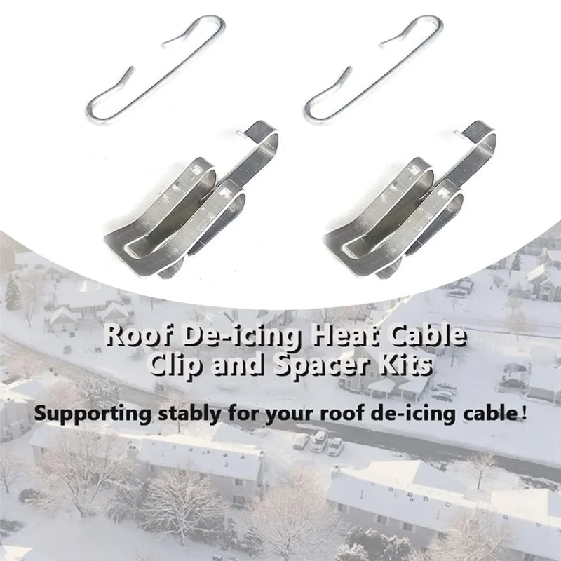 BON accessoires Clips et Kits d'entretoises de câbles chauffants pour dégivrage sur le toit, Support d'isolation pour tuyau de gouttière, pour faire fondre la neige (38 + 32