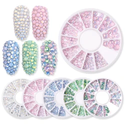 3D Crystal Nails Art Rhinestone Glitter Small Irregular Beads Flatback Glass Nail Art Decoration Stone In Wheel DIY Tips