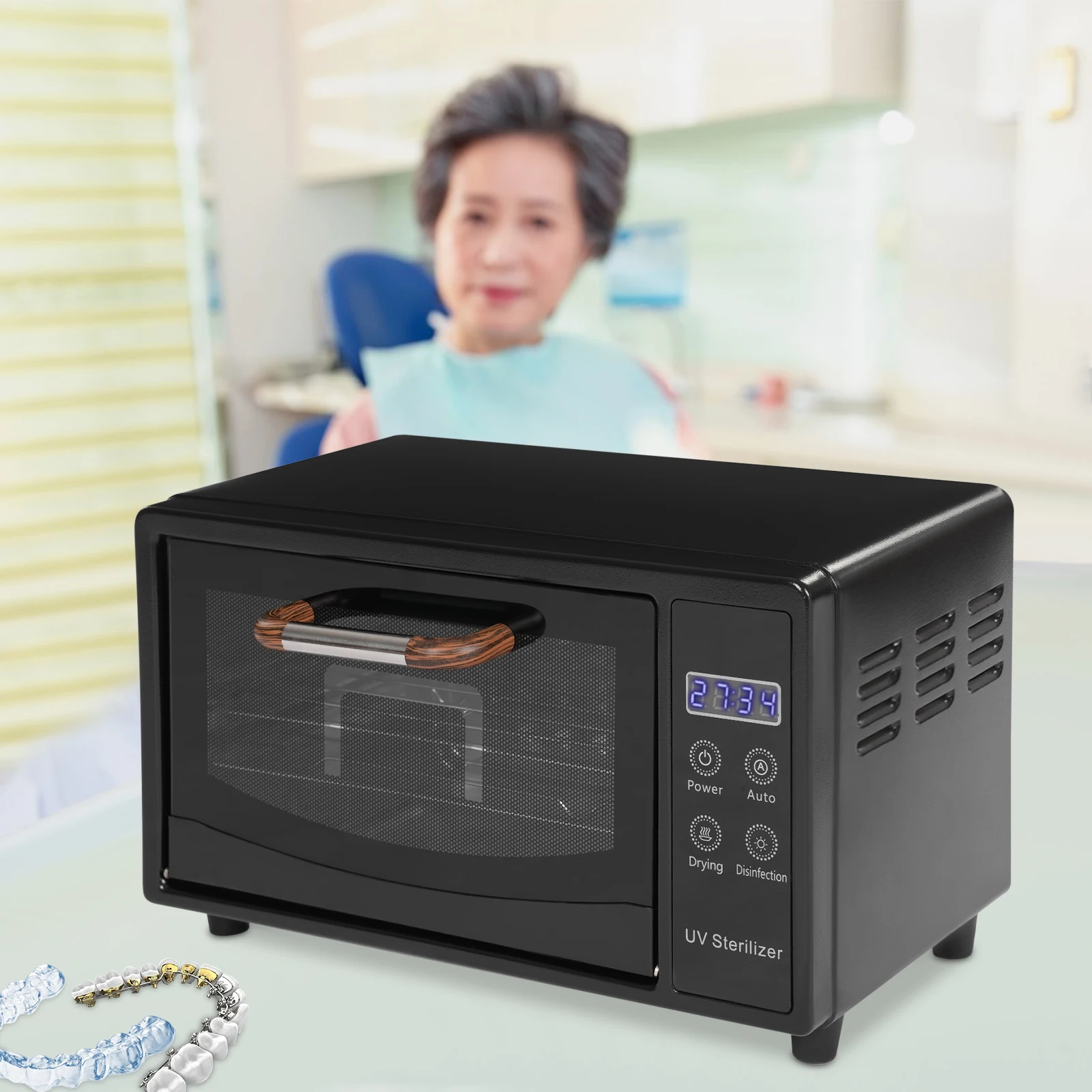 Black 110V 160W Nail And Tattoo Tool Drying Box American Standard Sterilizer for Nail Tools Nail Care Tools Drying Box For Nail