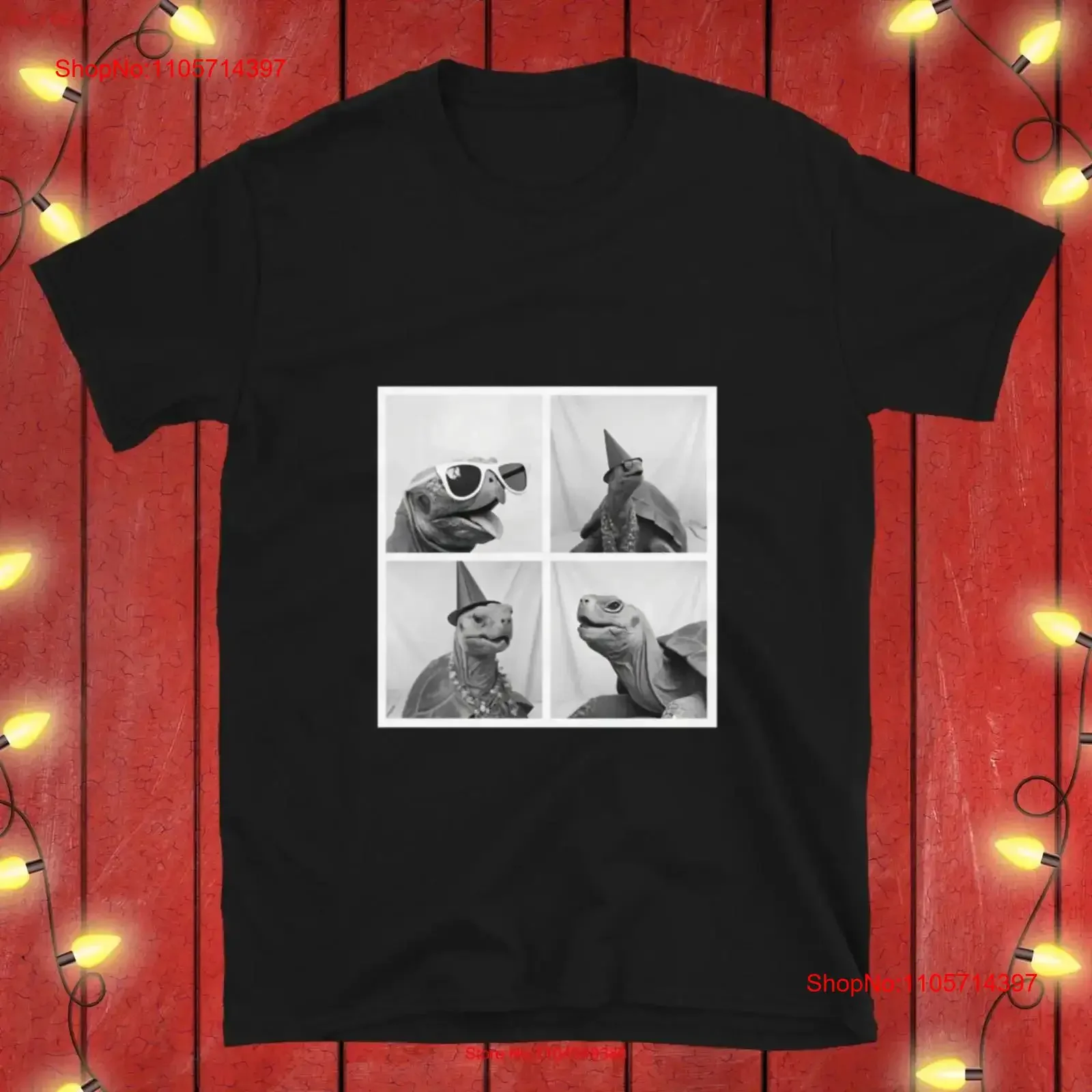 Funny Tortoise T Shirt Photobooth Animal Photo Booth Pictures Quirky Retro Ideas For Lovers vintage Washed Casual graphic