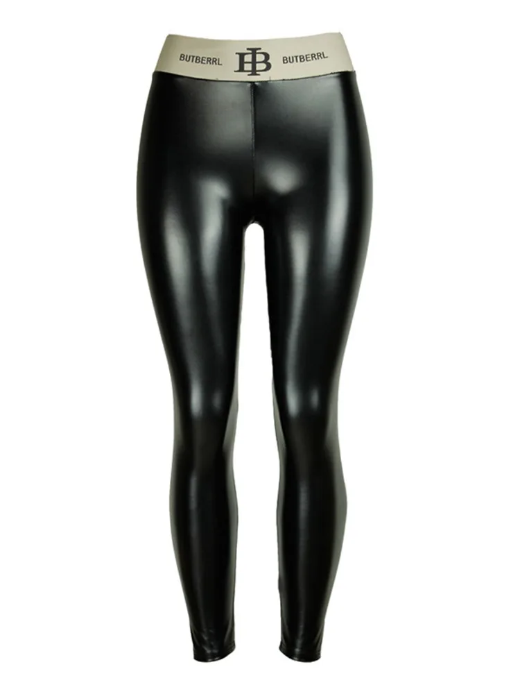 Damenbekleidung, modisch, einfarbig, Sport-Leggings, hohe Taille, für Damen, nahtlos, schmale Strumpfhosen, Fitness, Yoga, schwarze Leggings