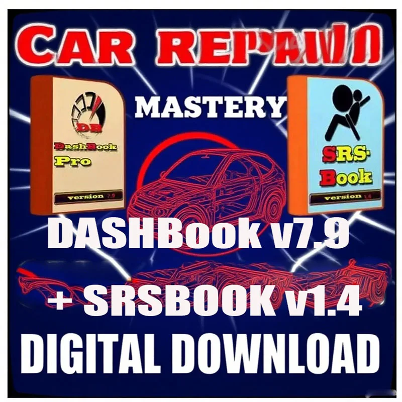 New DASHBook v7.9 + SRSBOOK V1.4 OBD2 Scanner Full With Keygen Removal Disassembly Installation DASH / SRS BOOK Great Beginner