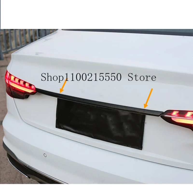 Car decoration FIT FOR Audi A4 2020 2021 2022 2024 ABS Rear door trunk trim cover Decorative strip