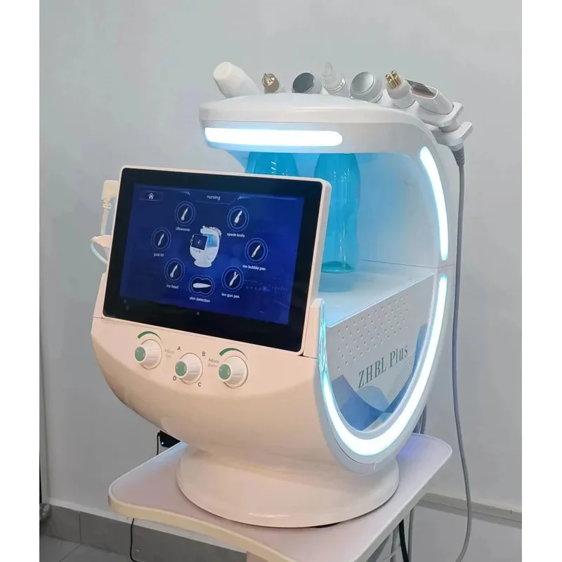 Best Smart Facial Care Machine Ice Blue 2025 Hydrofacial 7 in 1 Professional Portable Dermabrasion Newest