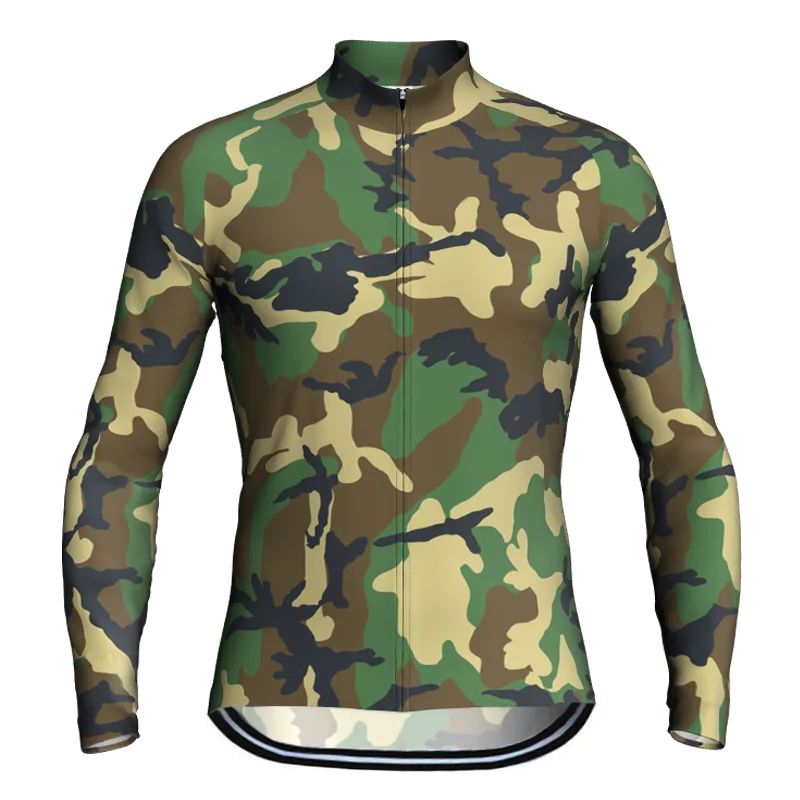 Long Sleeve Bicycle Jersey Camo, Cycling Wear, Road Top, MTB Motocross Jacket, Protection Clothes, Shirt, Racer Sweater, Uniform