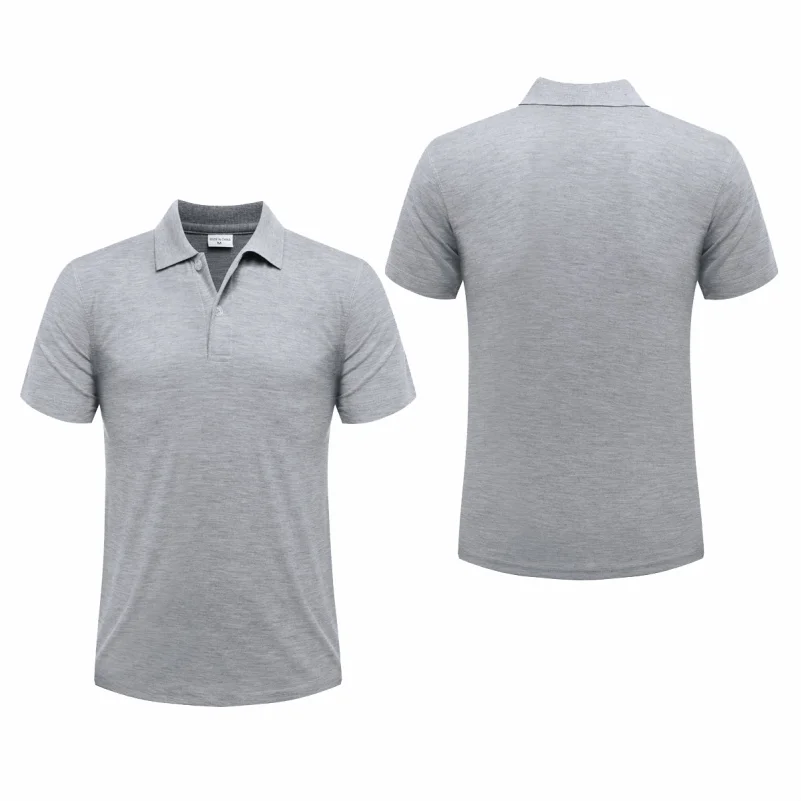 Summer New Fashionable Men's Cool And Breathable Short Sleeved Polo Shirt Top Casual Company Group Clothing Large Size