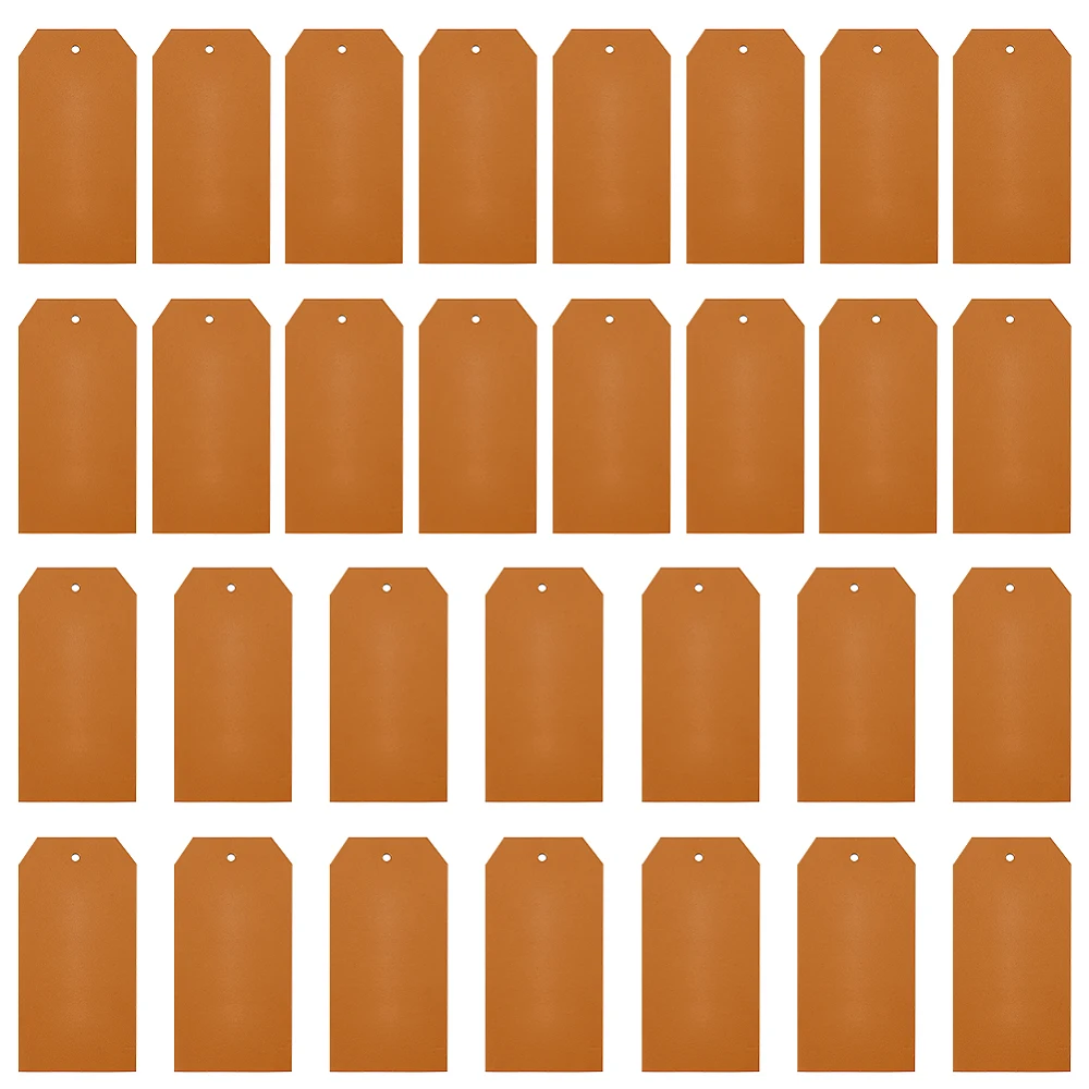 Etiquetas de imitación de cuero, termo, descolor, estampado de cuero, etiqueta en blanco, transferencia de calor, espacios en blanco, rectángulo, Perú, 91x45x2mm, agujero: 3mm