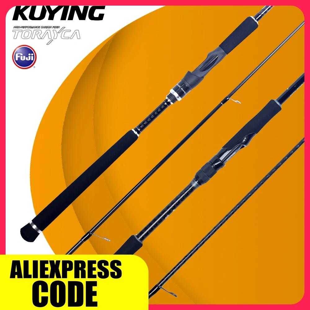 KUYING PIRATE 8'6' 2.58m 9'1' 2.77m Distance Throwing Fishing Rod Lure Cane Pole Spinning FUJI Carbon M Medium Fast Far Away