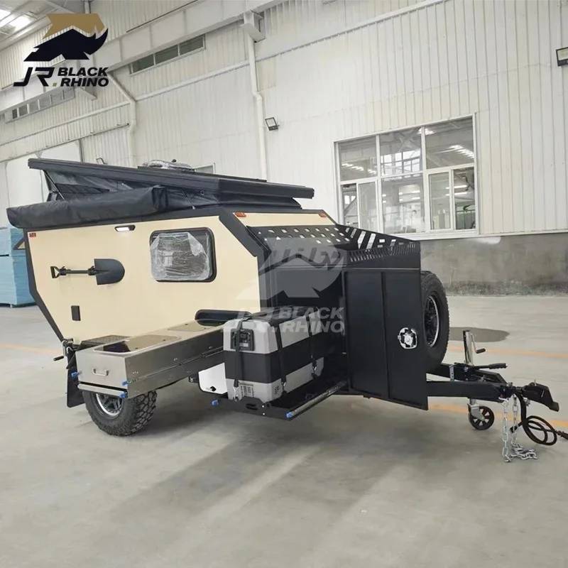 Newly Upgraded RV Campervan Kit Trailer Touring RV And Campervan Cheap, With Bathroom Sun Square, Drop Mini Small Towing
