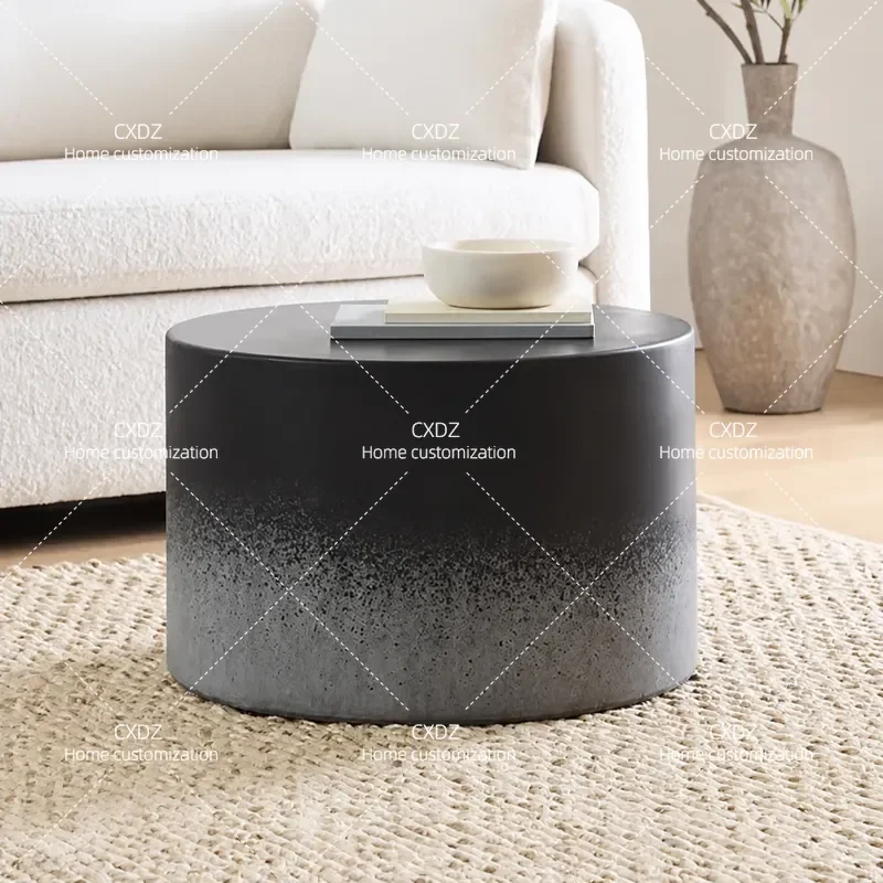 Nordic Creative Fiberglass Coffee Table Sofa Side Table Living Room Household Striped Polka Dot Round Stool Small Round Pier
