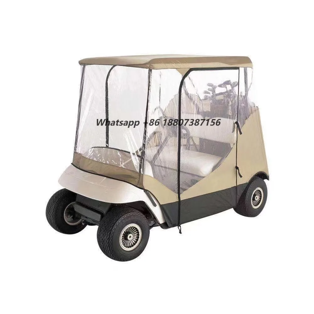 4 Wheels Golf Cart Rain Cover Enclosure 2 -14  Sightseeing Bus Club Car Protection